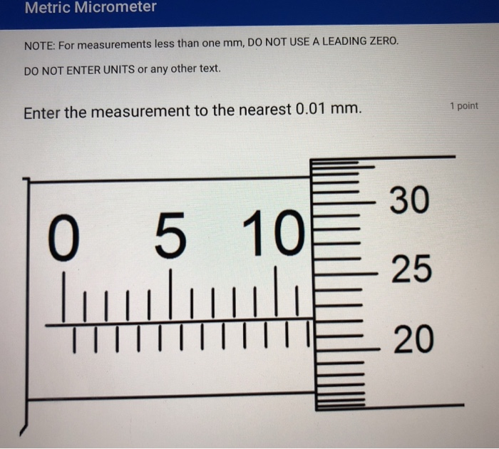 metric micrometer