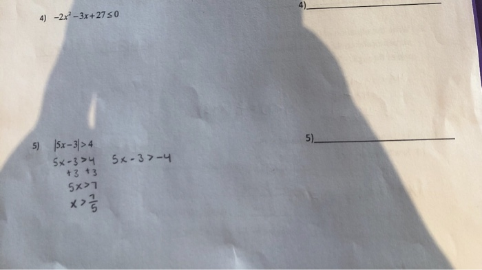 Solved 4 4 2x2 3x27s0 5 5 5x 34 3 13 Cheggcom