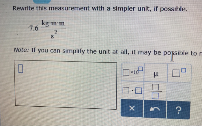 Rewrite This Measurement With A Simpler Unit If Chegg 