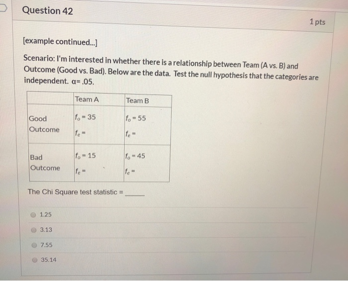 Solved Question 41 1pts Scenario: I&rsquo;m interested in whether 