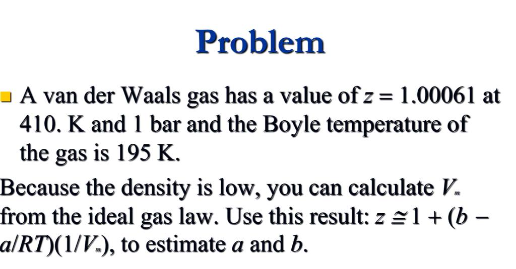 UNUB At Boyle temperature, the value of compressi factor Z has a value of  one over a wide range of pressure. This is due to the fact that in the van  der