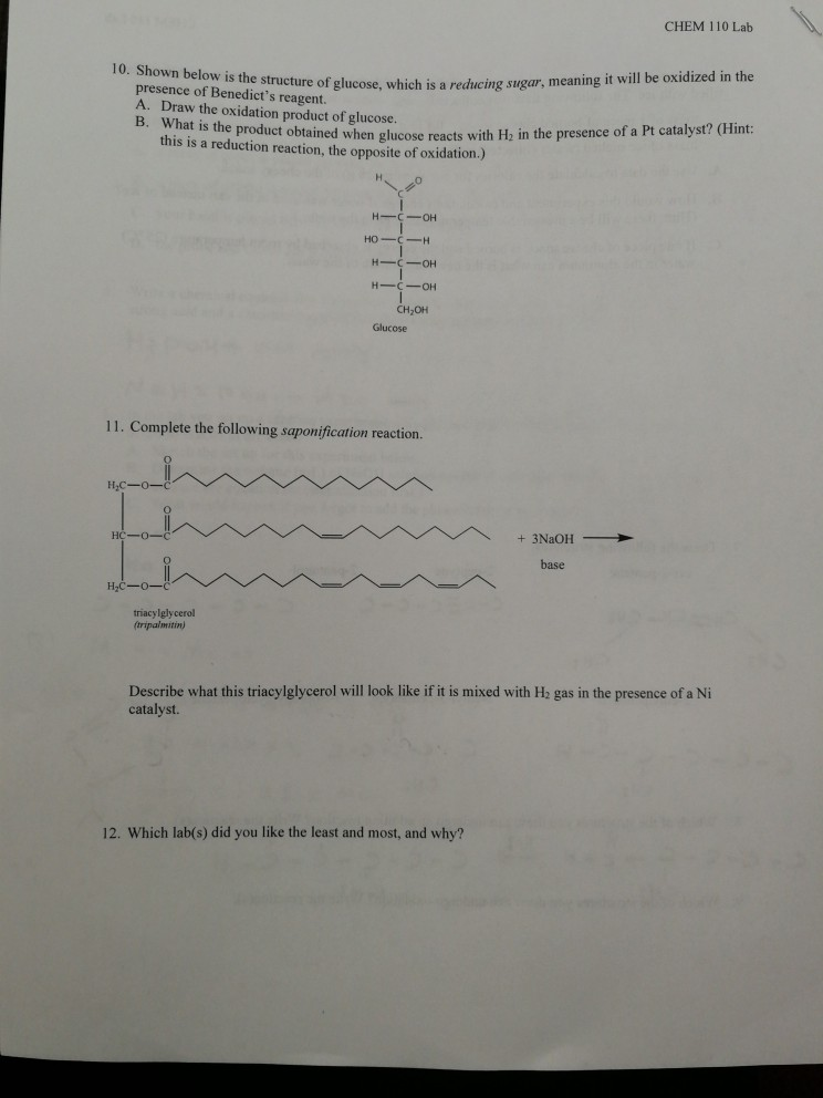 Of Shown 110 G Lab The CHEM ... Structure Solved: Below Is 10.