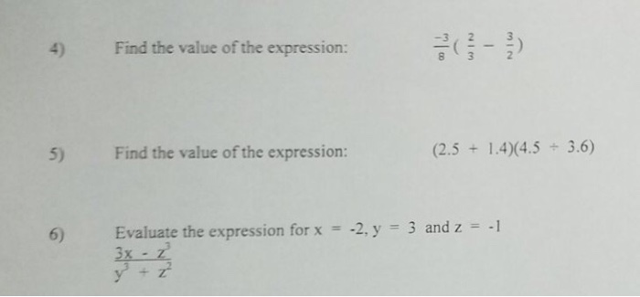 Solved Find The Value Of The Expression 3 8 2 3 3 2 Chegg Com