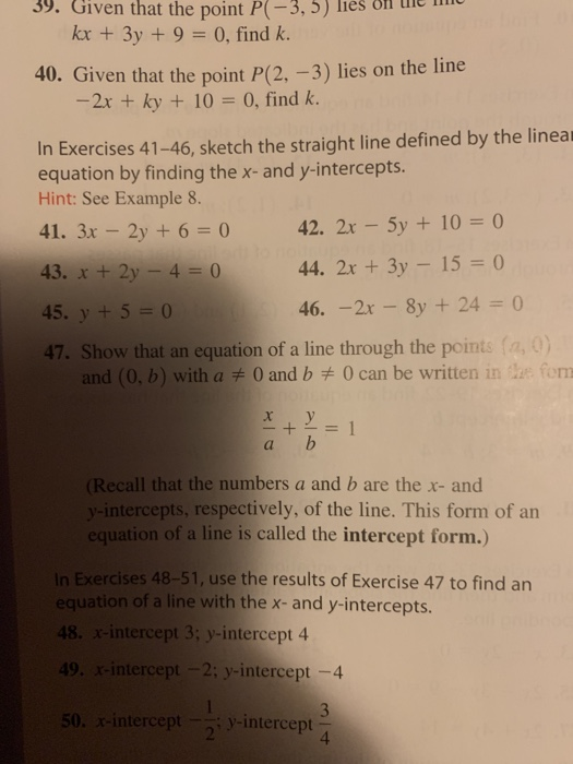 Solved 39 Given That The Point P 3 5 Lies On Th Kx 3y Chegg Com