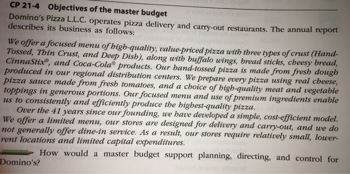 dominos pizza objectives
