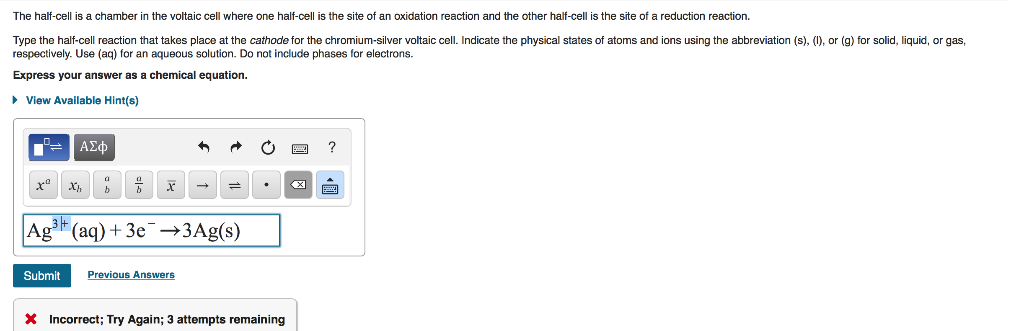 Solved The Halfcell Is A Chamber In The Voltaic Cell Whe