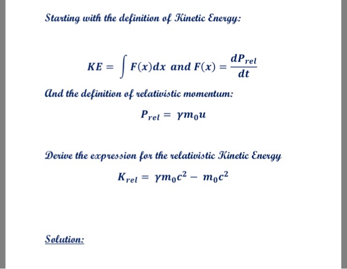 definition of kinetic energy