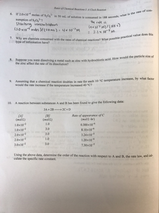 Solved If 2 0 Times 10 4 Moles Of S 2o 8 2 In 50 Ml Of Chegg Com