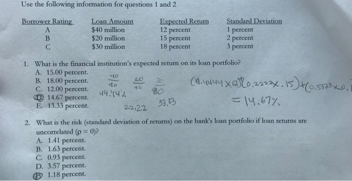 Solved 5. Use the following information for Questions 5-18