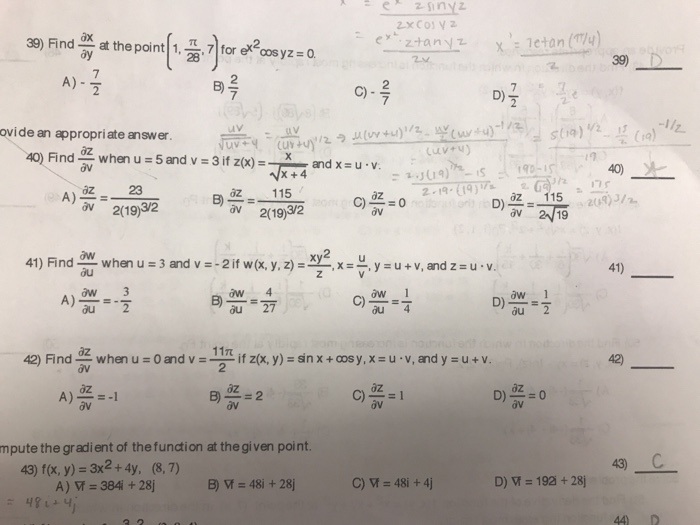 Solved Find Partial Differential X Partial Differential Y Chegg Com