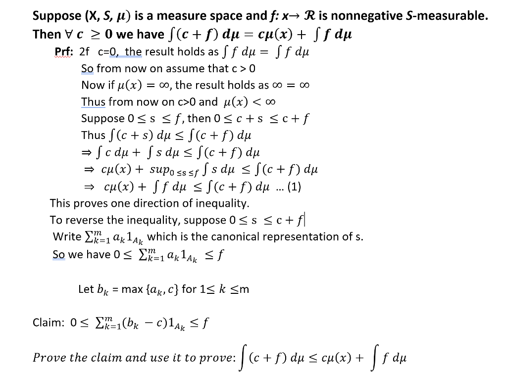 Solved I Need Help With A Proving A Claim That Is Part Of Chegg Com