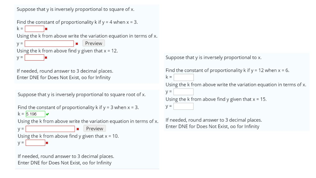Solved Suppose That Y Is Inversely Proportional To Square Chegg Com