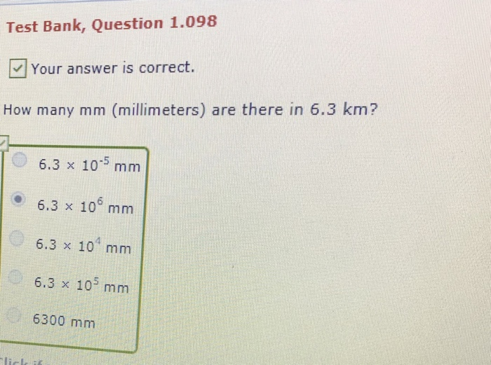 Solved Test Bank Question 1 098 Your Answer Is Correct