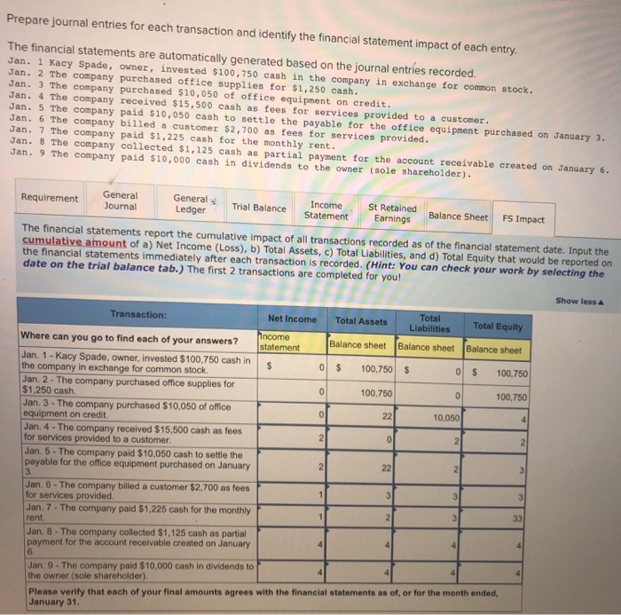 Solved Prepare journal entries for each transaction and | Chegg.com