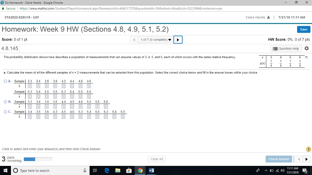 Solved Do Homework Claire Heckle Google Chrome Secu