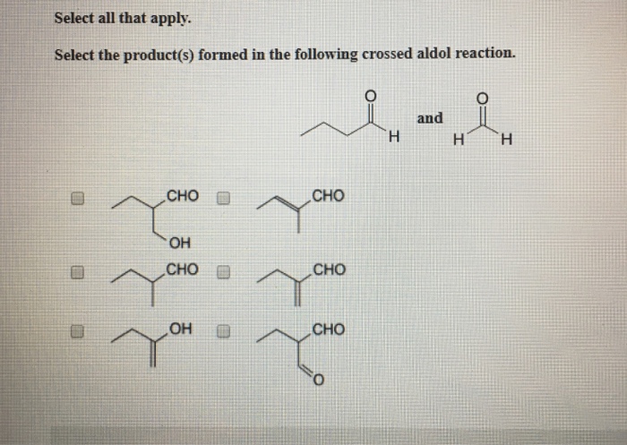 Solved Select All That Apply Select The Product(s) Formed