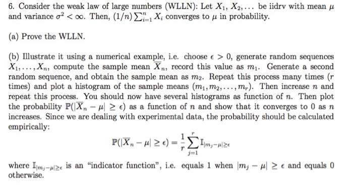 Weak Law of Large Number - an overview