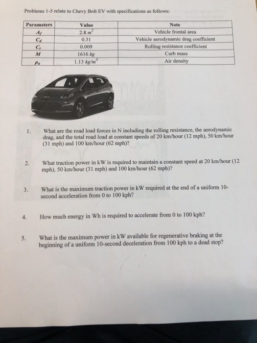 100 Kph To Mph >> Solved Problems 1 5 Relate To Chevy Bolt Ev With Specific 100 Kph To Mph >> Solved Problems 1 5 Relate To Chevy Bolt Ev With Specific