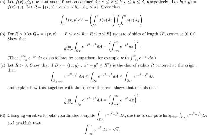 Solved A Let F X G Y Be Continuous Functions Defined Chegg Com