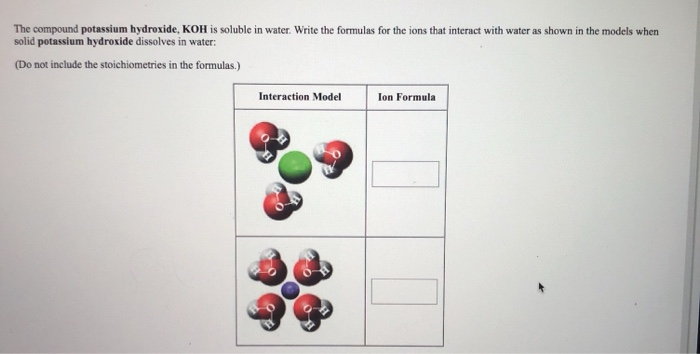 Solved The compound potassium hydroxide, KOH is soluble in | Chegg.com