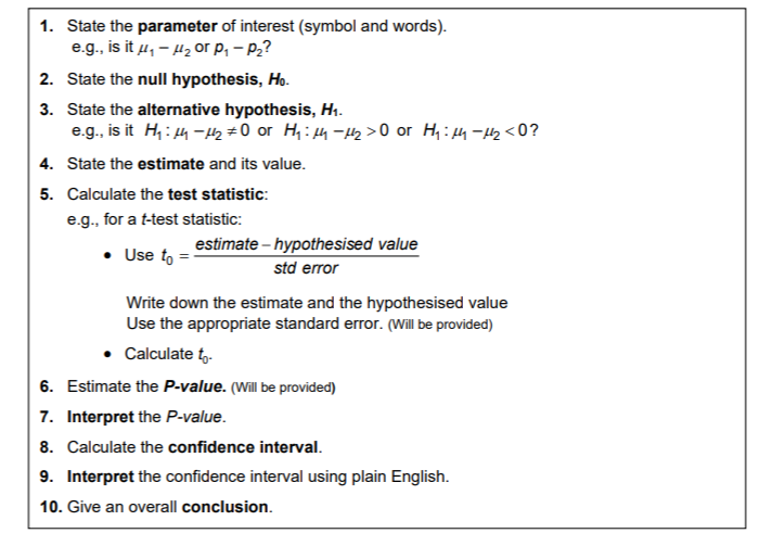 Solved 1. State the parameter of interest (symbol and | Chegg.com