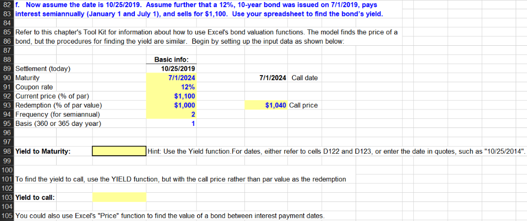 Please Solve Using Excel Please Show Excel Formul Chegg Com