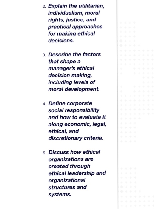 Solved 2 Explain The Utilitarian Individualism Moral R Chegg Com