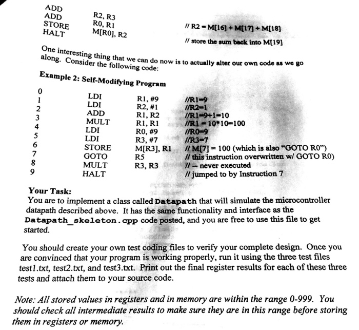 ADD ADD STORE HALT R2, R3 RO.R1 M[RO]. R2 Il store the sum back into Mt191 ne interesting thing that we can do now is to actu