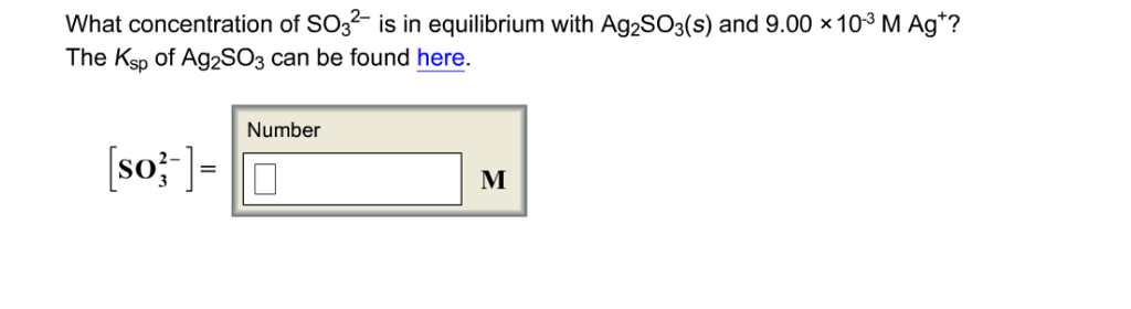 What Concentration Of So32 Is In Equilibrium With Chegg 