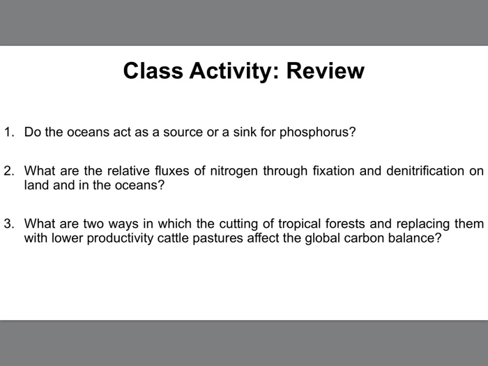 Solved Class Activity Revie 1 Do The Oceans Act As A So