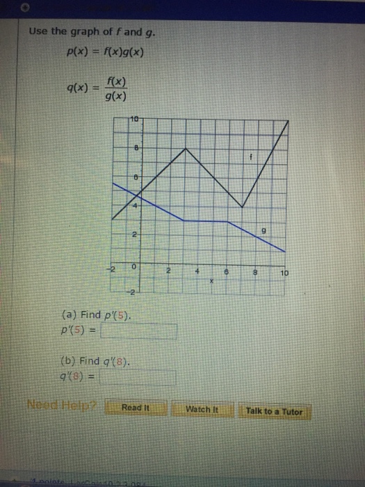 Solved Use The Graph Of F And G P X F X G X Q X F Chegg Com