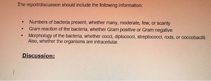 Solved I Have This Lab Report On Gram Staining To Do And I Chegg Com