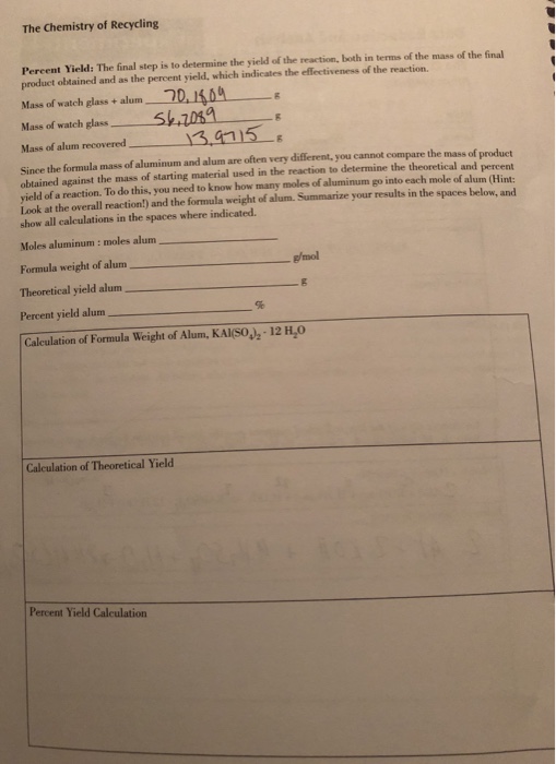 Howto How To Find Percentage Yield In Chemistry