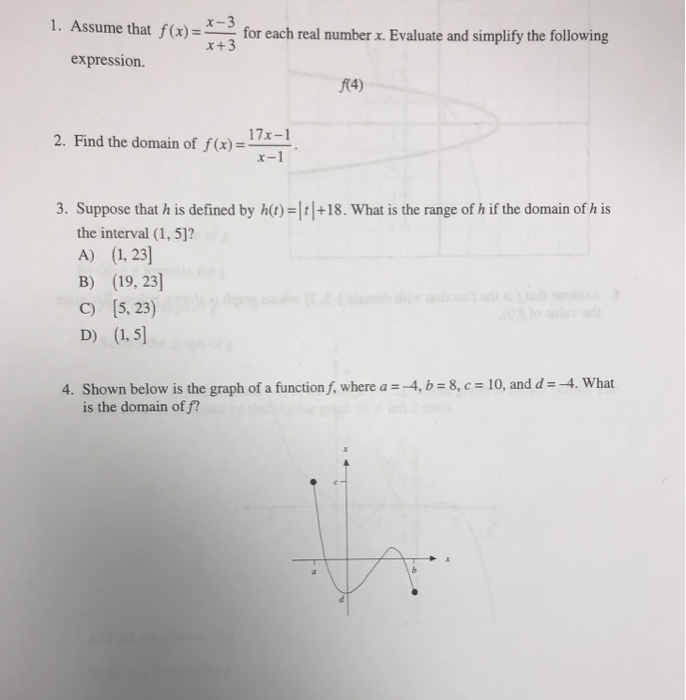 Solved 1 Assume That F X X 3 X 3 For Each Real Number X Chegg Com