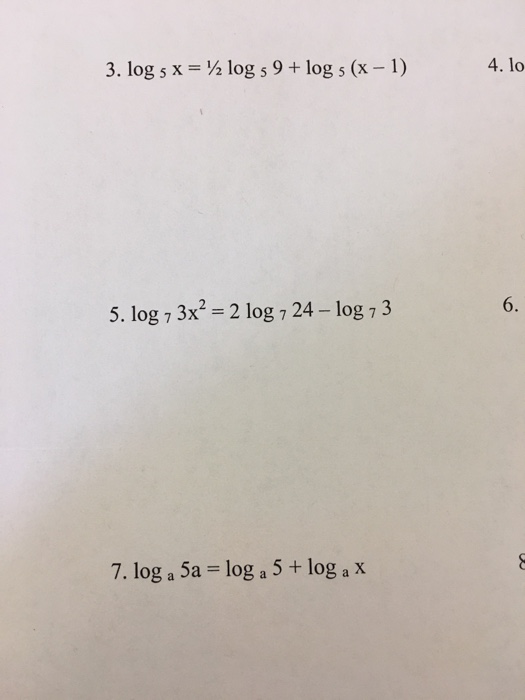 Log 5 x 13 2. Log5x>1. Log5(2x-1)=2. Log5(x+1) = 3. Log5 (7 − 𝑥) = log5 (1 − 𝑥) + 2.