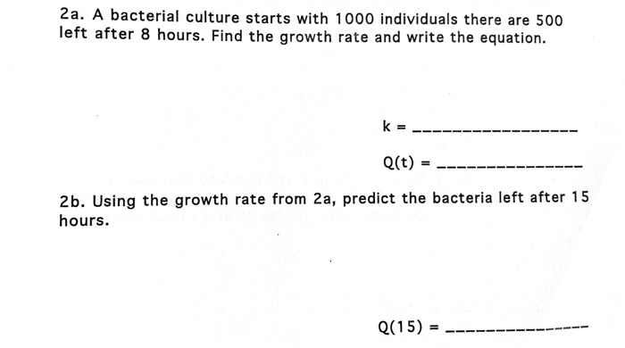 Solved How Do I Apply This Formula Q T Q0e Kt To This Chegg Com