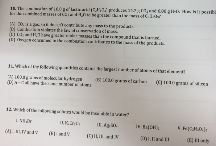 Chemistry questions and answers image