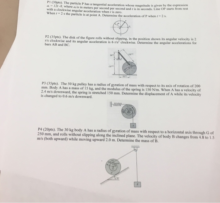 The Particle P Has A Tangential Acceleration Whose Chegg Com