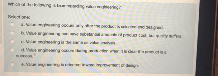 Which Of The Following Is True Regarding Value Chegg 