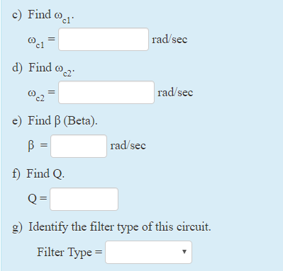 Solved Vo 0 0 Q4sc Given R 1875 W Ohm A Calculate Wo Chegg Com