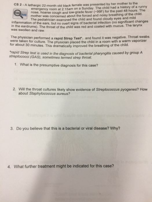 Solved 22 Month Old Black Female Was Presented By Her Mot