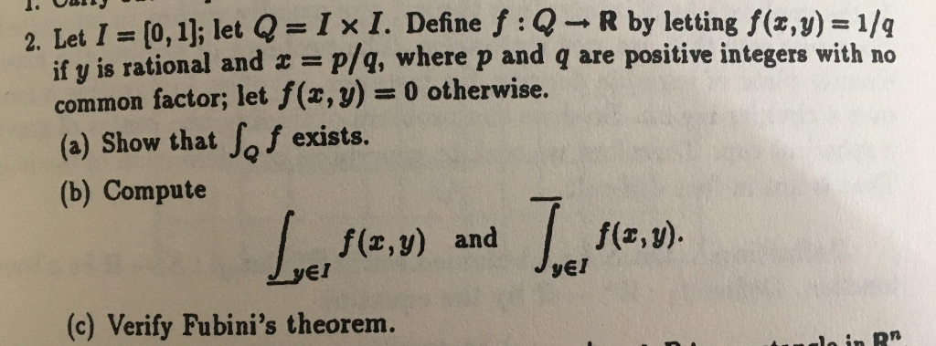 Solved 2 Let 1 0 L Let Q Ix I Define F Q R By Letti Chegg Com