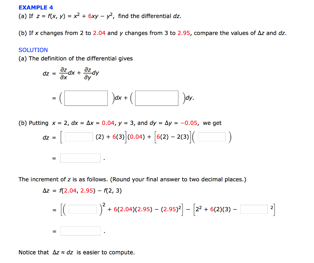 Solved Example 4 A If Z F X Y X2 6xy Y2 Find The Chegg Com