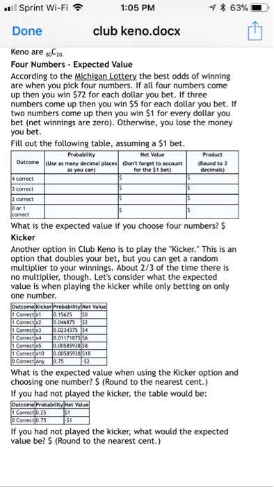 Checking Your Club Keno Numbers