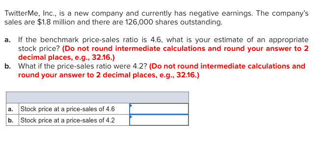 Solved TwitterMe, Inc., is a new company and currently has