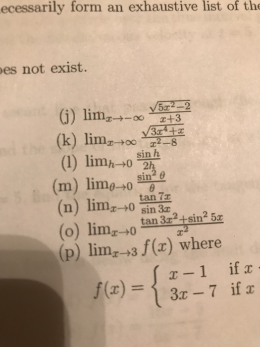 Solved Ecessarily Form An Exhaustive List Of Th Es Not Ex Chegg Com