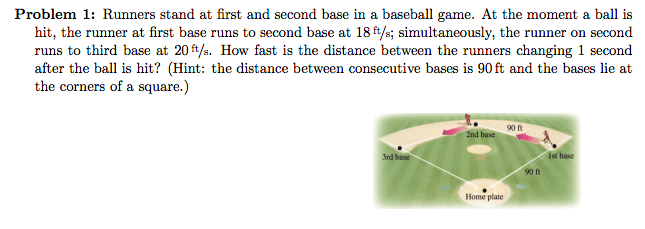 Solved Problem 1: Runners stand at first and second base in