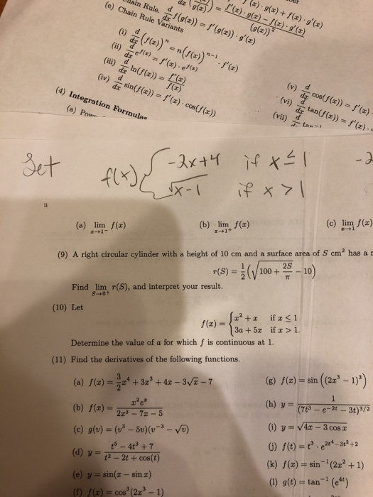 Solved D G R Le Foe Oe E Chain Rule Variants 9 X Chegg Com