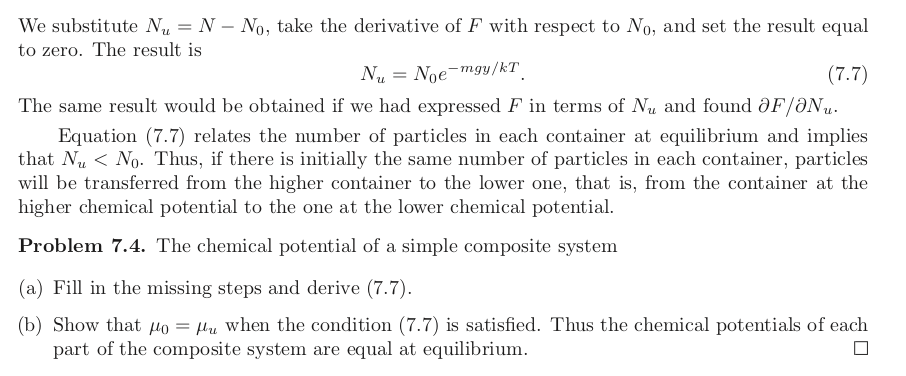 To Find The Corresponding Chemical Potentials We U Chegg Com