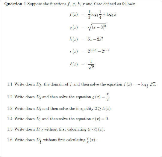 Solved Question 1 Suppose The Functions F G H R And Are Chegg Com